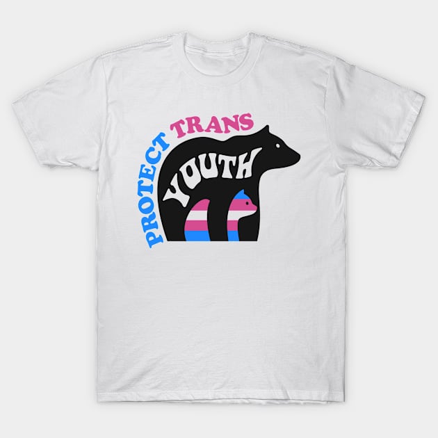 Protect Trans Youth Transgender LGBT Pride T-Shirt by Thomas Mitchell Coney